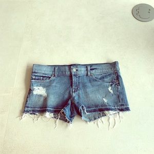 7 ripped jean shorts
